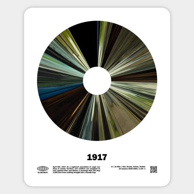 minimal_1917 Warp Barcode Movie Sticker by silver-light